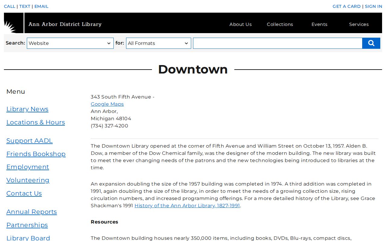 Ann Arbor city directory research at the AADL Downtown Library