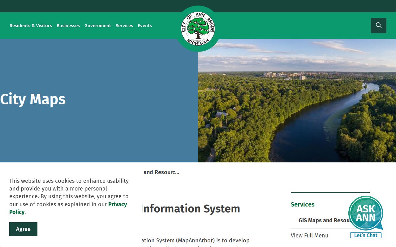 Ann Arbor GIS maps and resources page